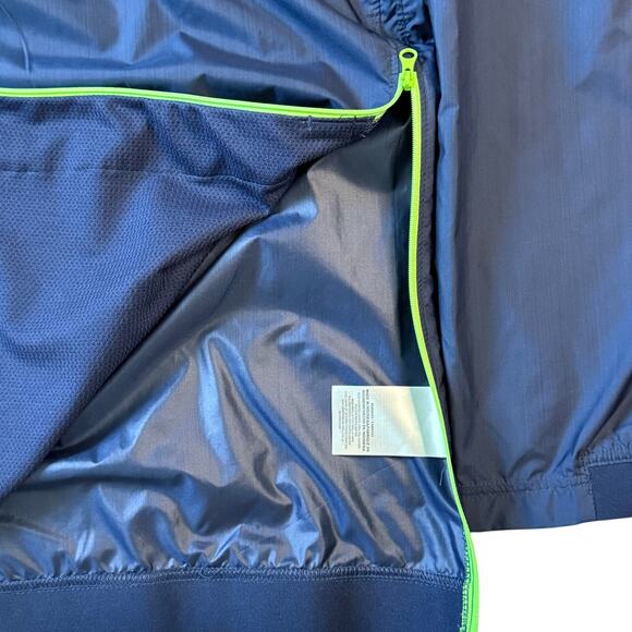 Nike Onfield Apparel NFL Seahawks Men's XL Blue Pull Over Windbreaker 1/4 Zip - Picture 5 of 10